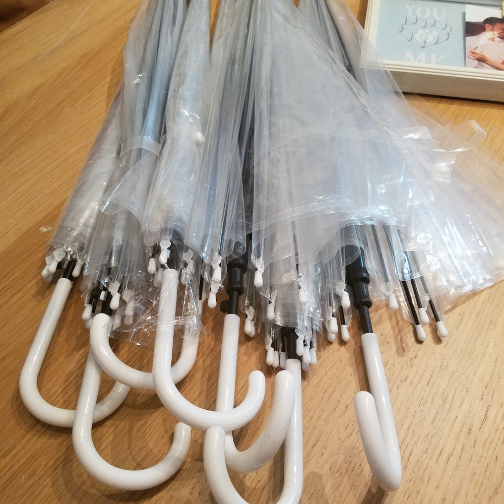 6 clear wedding umbrellas
